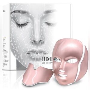 LED Face Mask Pro AND Neck attachment, 192 LED lights/7 Colors/5 light levels